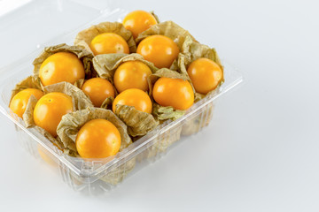 Cape gooseberry in plastic packaging