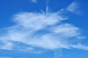 Naklejka na ściany i meble Blue sky with fluffy cloud for background.