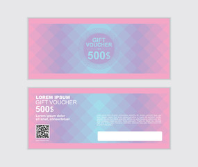 gift voucher vector design template set 007