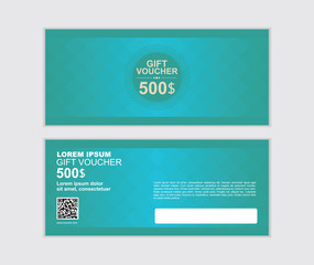 Obraz premium gift voucher vector design template set 008