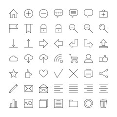 Linear icons for web site.