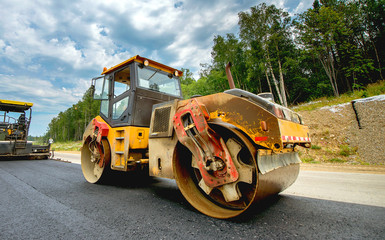 Road construction vehicle