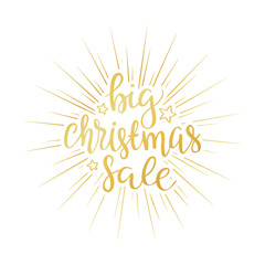 Merry Christmas sale background. Vector art.