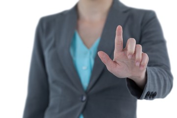 Businesswoman using digital screen