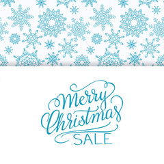 Merry Christmas sale background. Vector art.