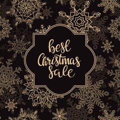 Merry Christmas sale background. Vector art.