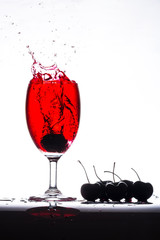 Cherry juice splash..