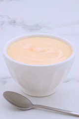 Fresh peach yogurt