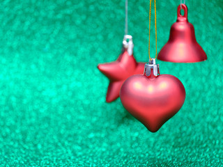Christmas composition on bright background