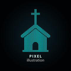 Church - pixel illustration.