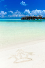 beach with  Maldives