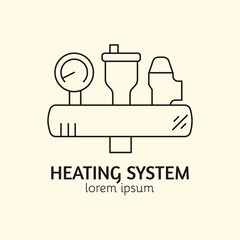 House Heating Logo Template