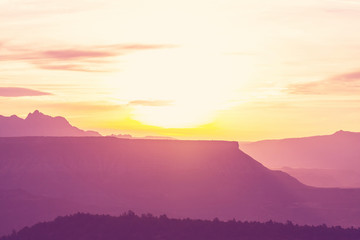 Mountains silhouette