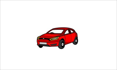 Vector cartoon retro muscle car and transportation