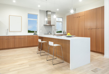 Amazing new contemporary wooden Kitchen with kitchen Island and