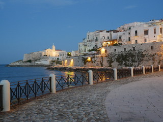 Vieste, the pearl of Gargano - Marina Piccola Square by night