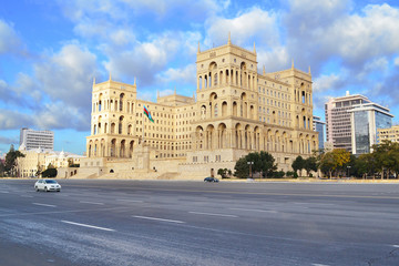 Freedom square in Baku, Azerbaijan