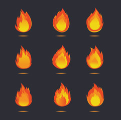 fire icon vector design