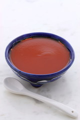 Delicious red hot chili salsa