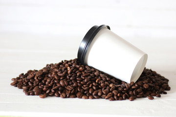 coffe paper cup bean