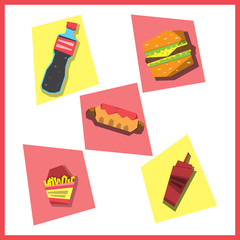 cartoon fast food icons
