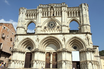 Fototapeta na wymiar Neo gothic cathedral in Cuenca Castile La Mancha Spain