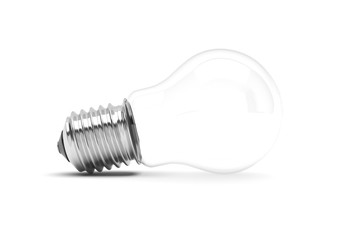 Light bulb on white background. 3D illustration