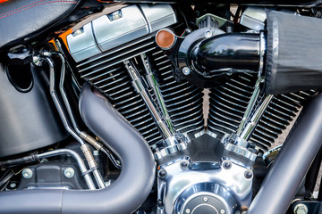 Fototapeta na wymiar engine, motorcycle, motorcycle engine close-up detail background..