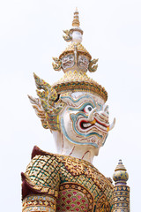 Giant at Wat Phra Keaw (The Royal Palace), Bangkok, Thailand...
