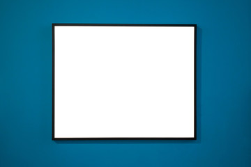 blank photo frame on the wall