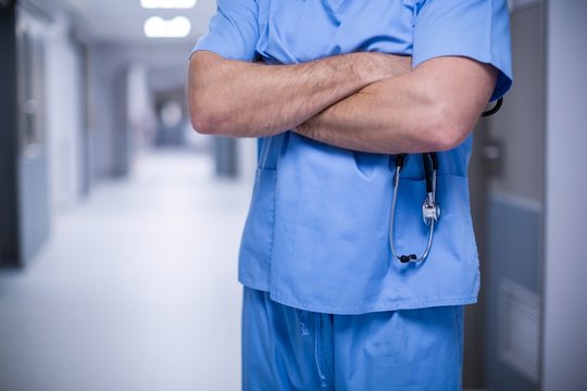 Male Surgeon Standing With Arms Crossed