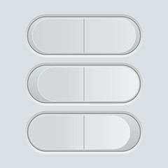 Switch button. Blank gray pushing button