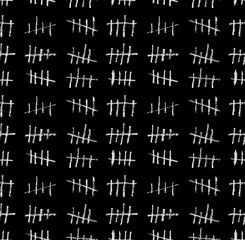 Tally marks day counting seamless pattern