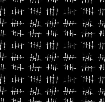 Tally Marks Day Counting Seamless Pattern