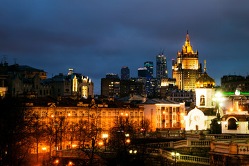 Fototapeta na wymiar Moscow city in Russia. View of Cathedral Christ the Savior