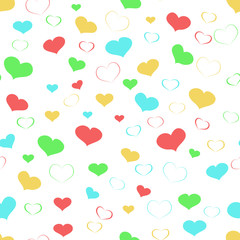 heart seamless vector pattern