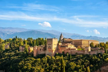 Photo sur Plexiglas Travaux détablissement Granada, Spain. Aerial view of Alhambra Palace