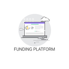 Crowdfunding Business Funding Platform Concept Icon Vector Illustration