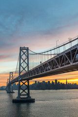 Fototapeta na wymiar Bay Bridge sunset