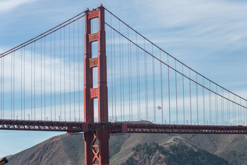 Aircraft showing over Golden Gate Bridge