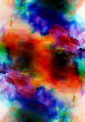Color abstract background and watercolor painting effect.