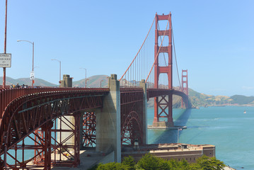 Golden Gate Bridge in summer