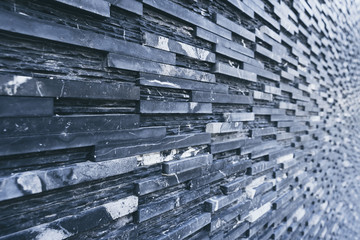 Black slate wall tile background surface Architecture detail
