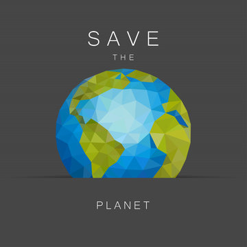 Earth Day Concept. Save the planet design over background. Vector illustration.