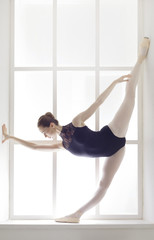 Classical Ballet dancer in split