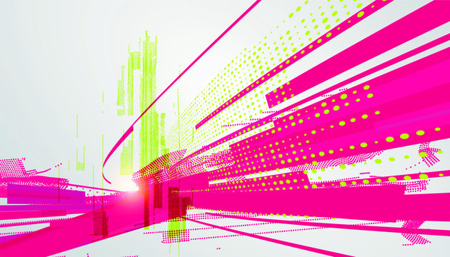 Abstract graphic design, a sense of science and technology background.