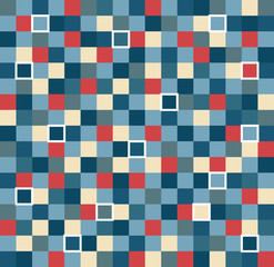 Abstract Geometric Background With Colorful Retro Squares