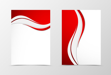 Front and back wave flyer template design