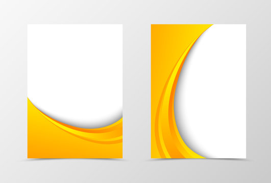 Front and back wavy flyer template design