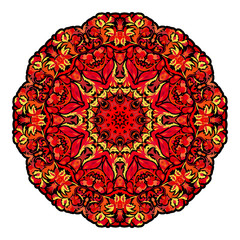 Flower Mandalas. Vintage decorative elements. Oriental pattern, vector illustration. Islam, Arabic, Indian, turkish, pakistan, chinese, ottoman motifs